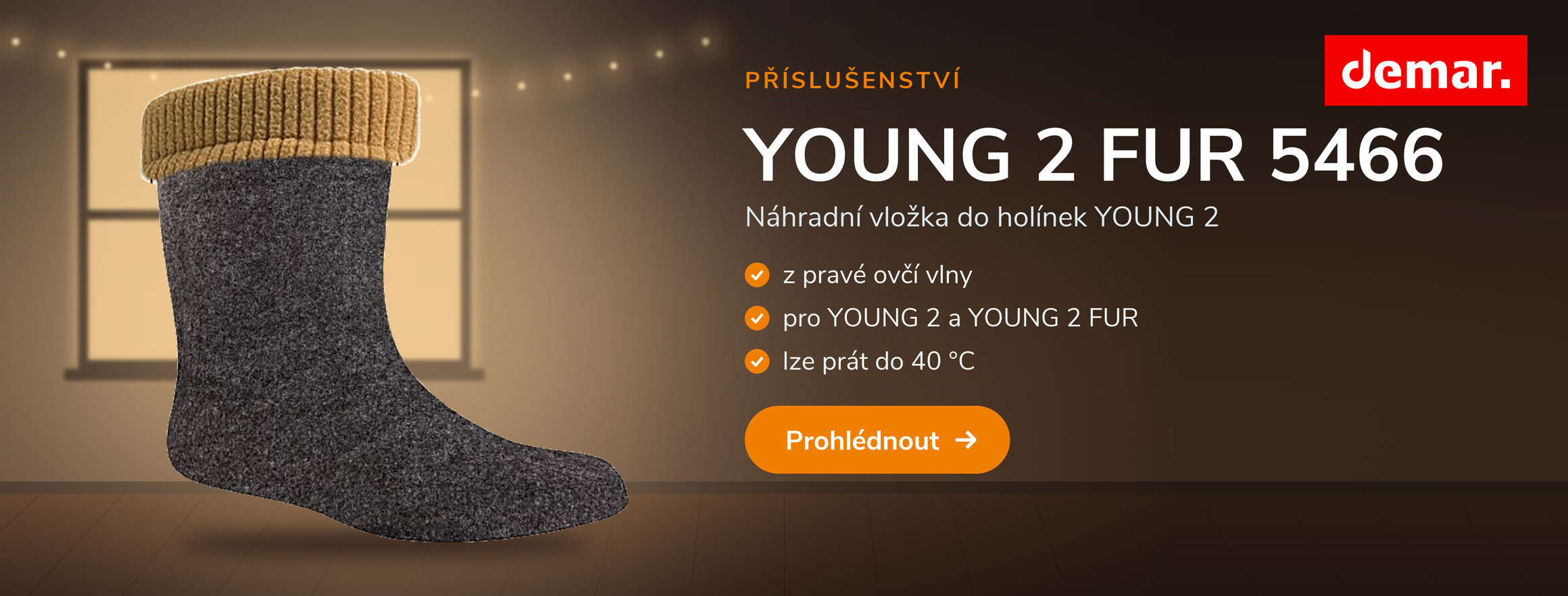 Zateplení Demar YOUNG 2 FUR 5466 z ovčí vlny